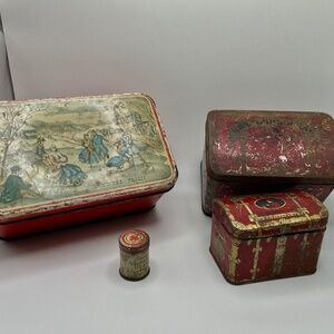 Lot of 4 vintage tins